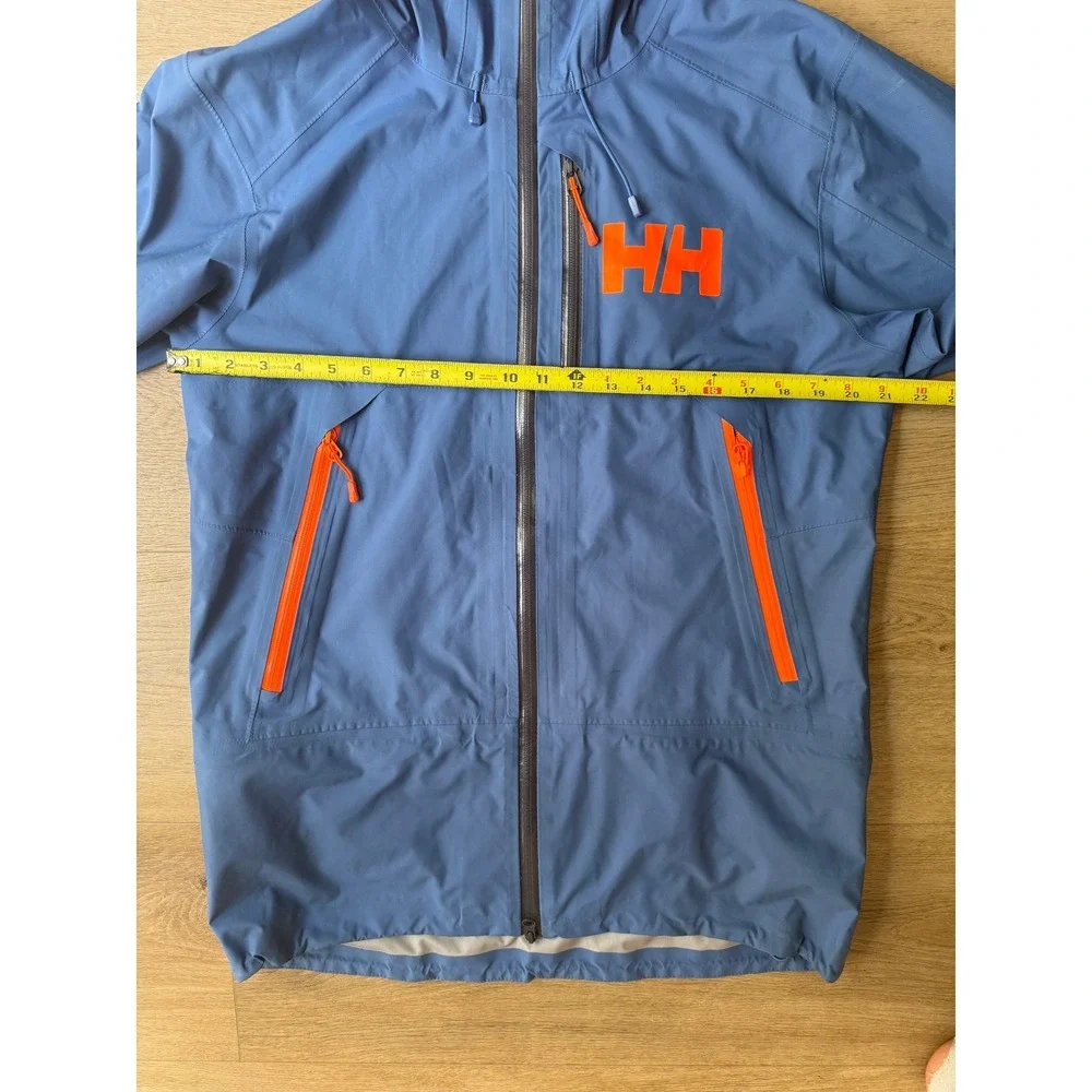 Helly Hansen ULLR Helly Tech Professional Ski Jacket Blue Orange Mens Medium
